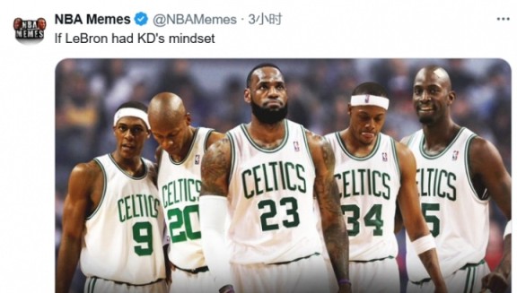 打不过就…！NBA Memes晒P图：如果詹姆斯跟KD想法一样