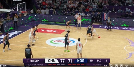 三宁一个标志性美式撤步投篮 终结了韩国队翻盘的希望！